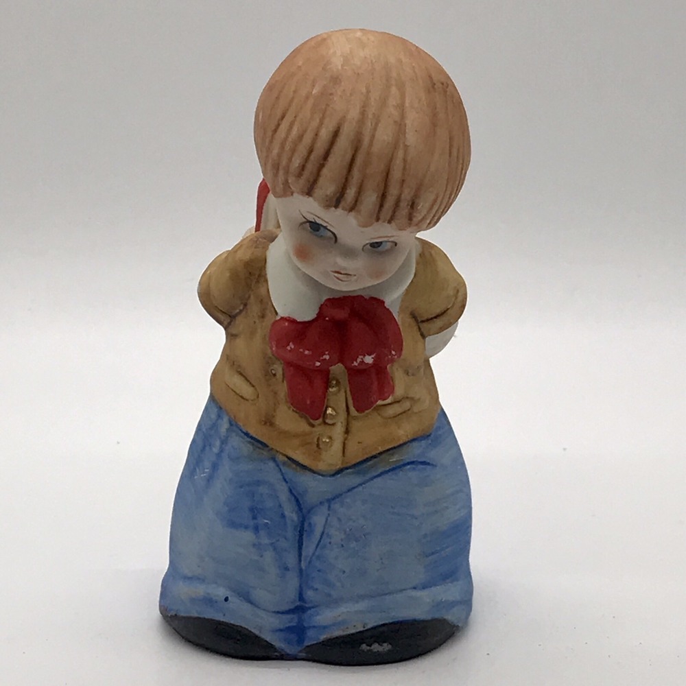 Vintage House of Lloyd 1981 Boy Porcelain Bisque Bell